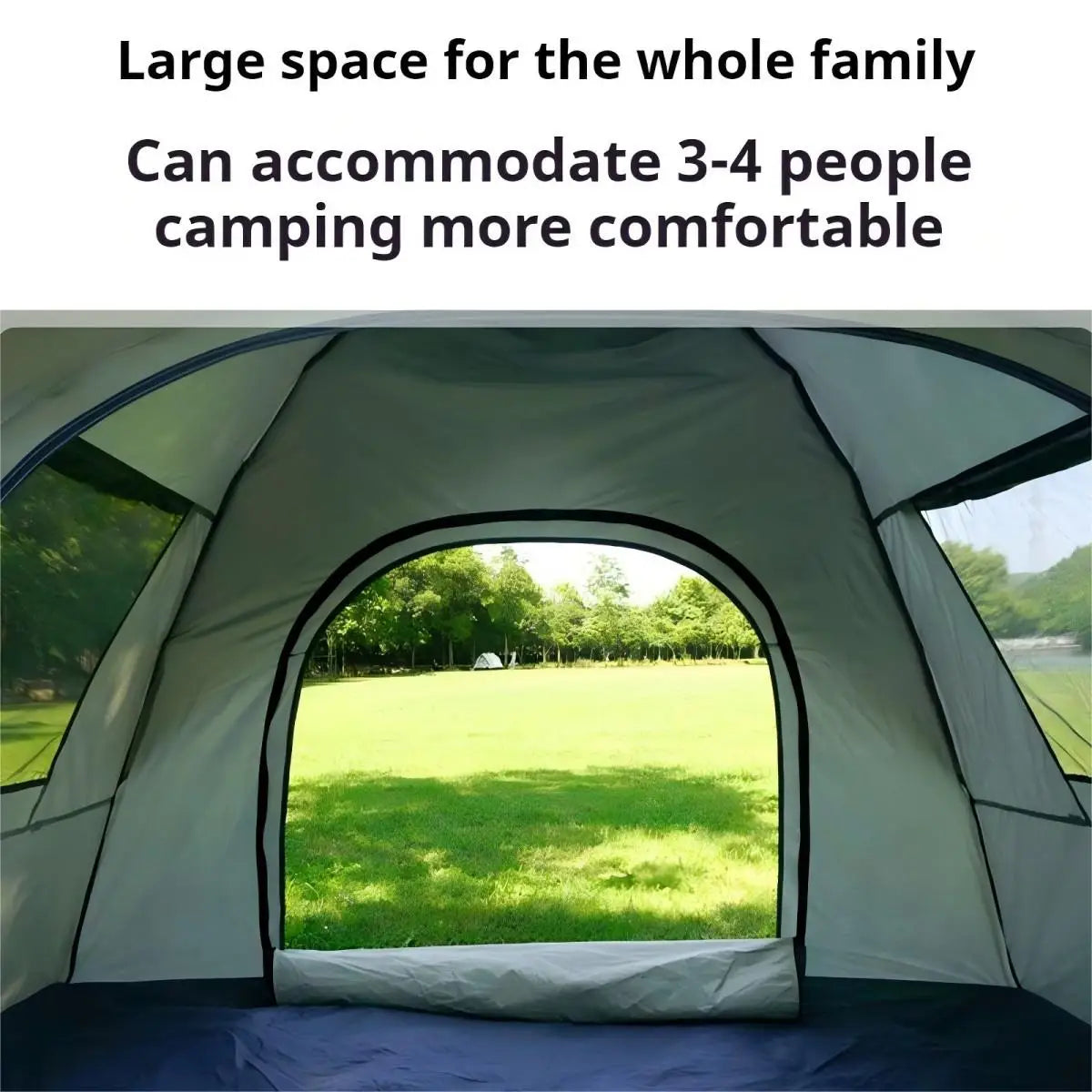 Outdoor shelter Sunshade Camping tent Two doors and two windows
