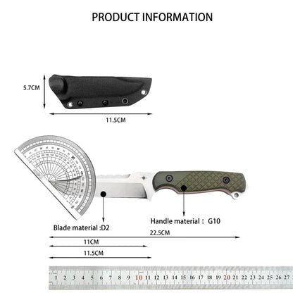Portable Straight Knife Steel Blade Handle, Outdoor Camping Wilderness Survival Hunting Knife Men's Gift