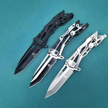 1pc Multifunctional Mechanical Knife  Survival  Stainless Steel Folding