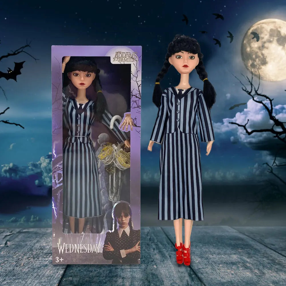Wednesday Addams Figure Cute Toy Addams Family Doll Model Children's Soothing Toys Birthday Christmas Gifts