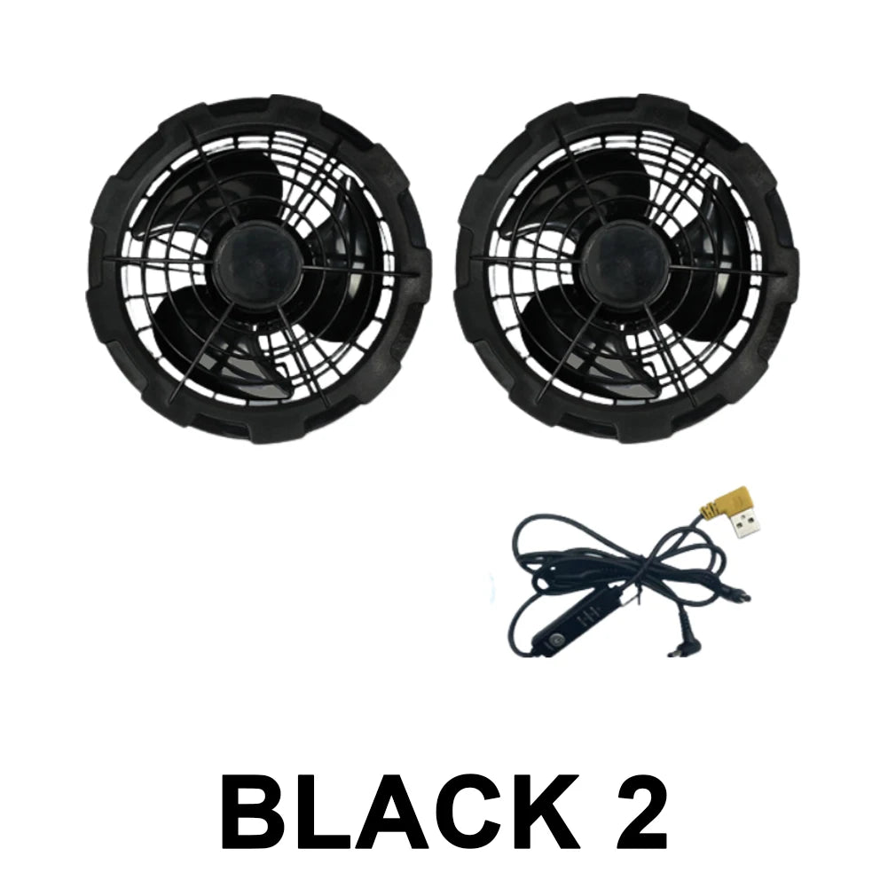 Summer Sport Fan Air Condition Cool Man Woman Outdoor Vest Clothes Jacket Sun Windbreaker Fishing