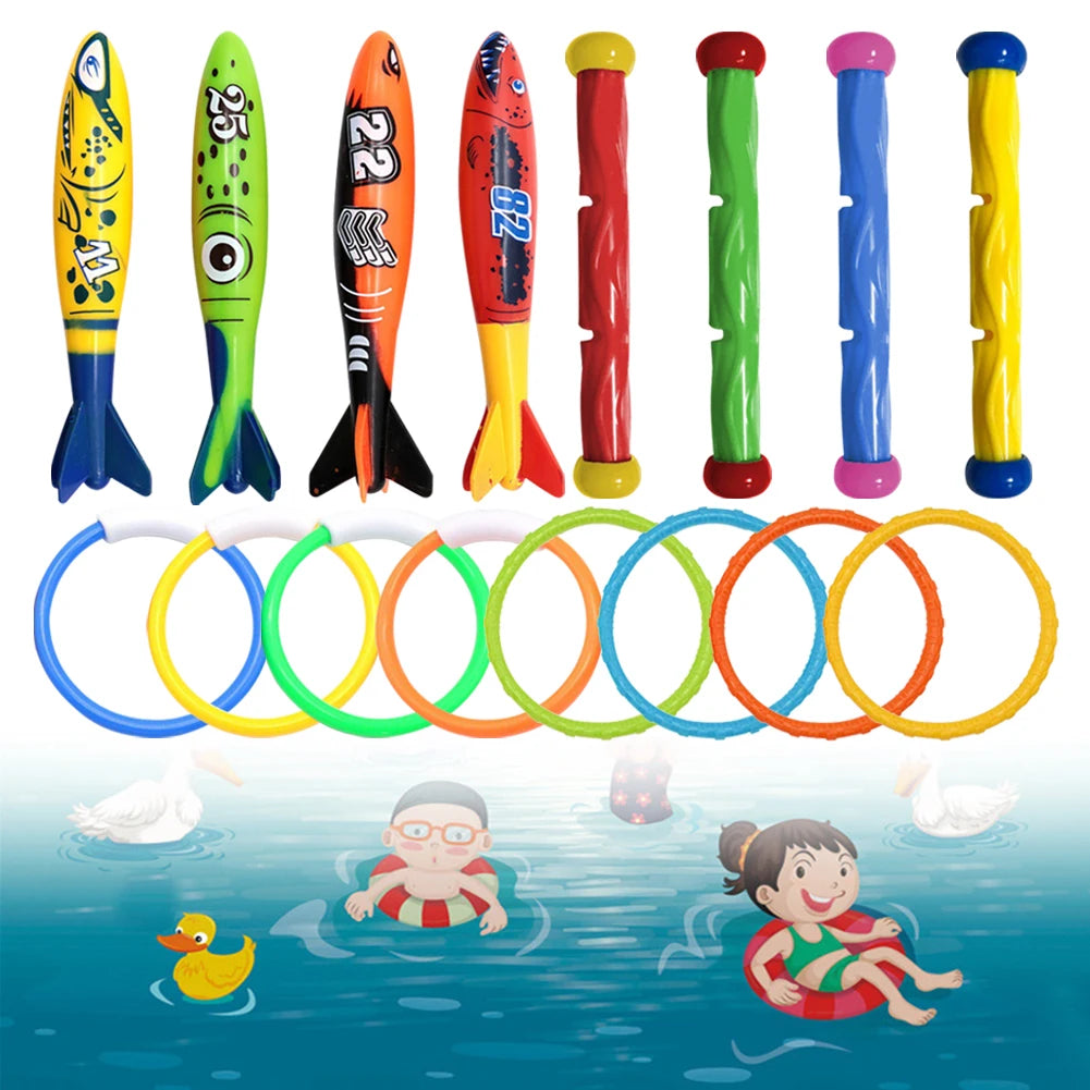 4Pcs Pool Games Sinking  Multicolor Underwater Diving