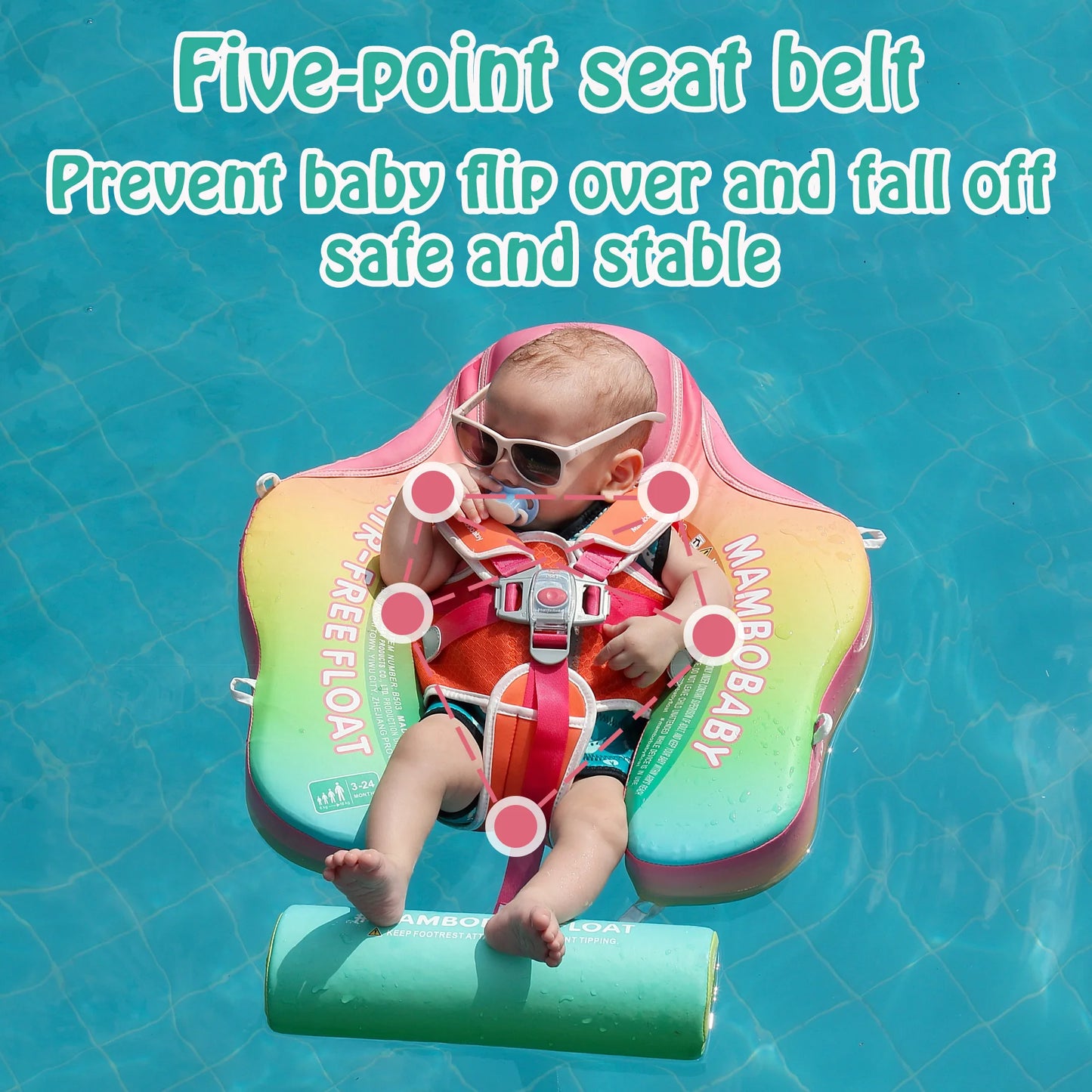 Baby Swim Float with Canopy  Swimming Training Float Non-Inflatable