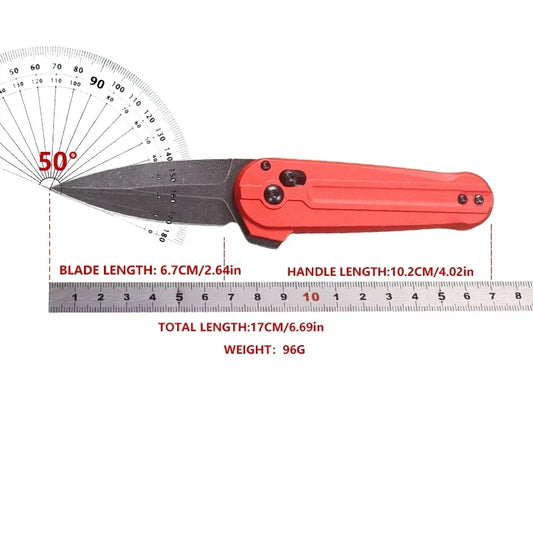 Portable Folding Knife with Shaft Lock D2 Steel Blade Aluminum Handle. Camping Tactics  Hunting Gift