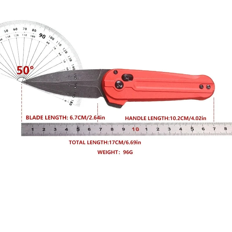 Portable Folding Knife with Shaft Lock D2 Steel Blade Aluminum Handle. Camping Tactics  Hunting Gift