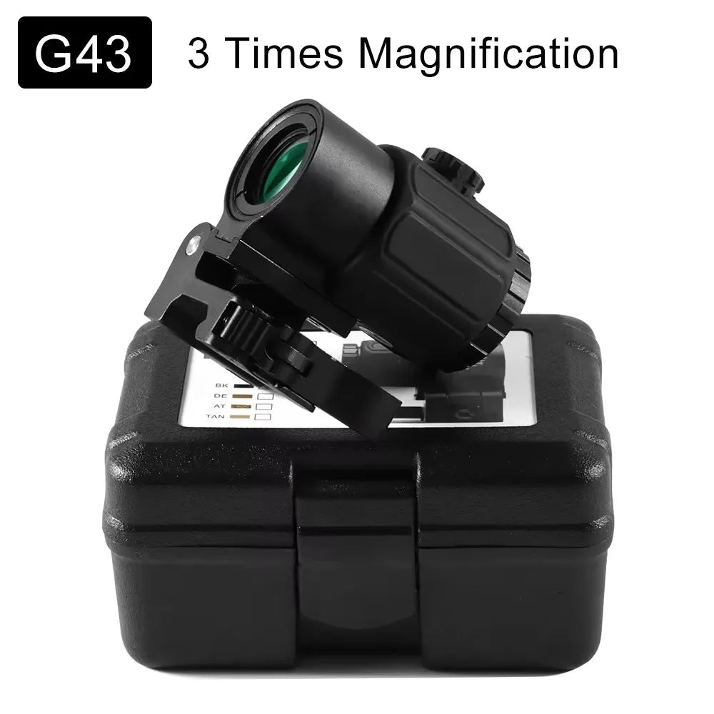 Sight Fixed 3X 5X Magnifier Scope With Switch to Side Quick Detachable QD Mount