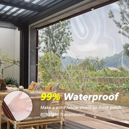 Transparent Waterproof Tarp for Tents, Porches, and Yards