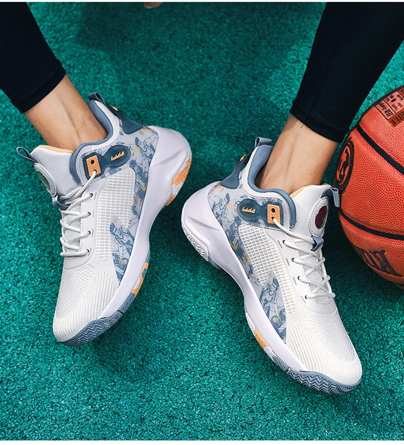 Men's basketball shoes walking and running shoes breathable and comfortable men's sports shoes trendy and fashionable basketball