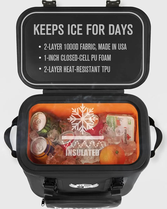 Magnetic Backpack Cooler 30 Can, Leakproof Insulated Soft Cooler Bag