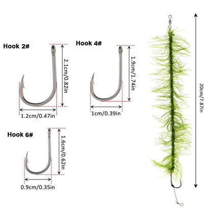 Artificial Grass Carp Lure Baits Sturdy and Durable Material Fishing Bait Suitable for Bass Trout Redfish