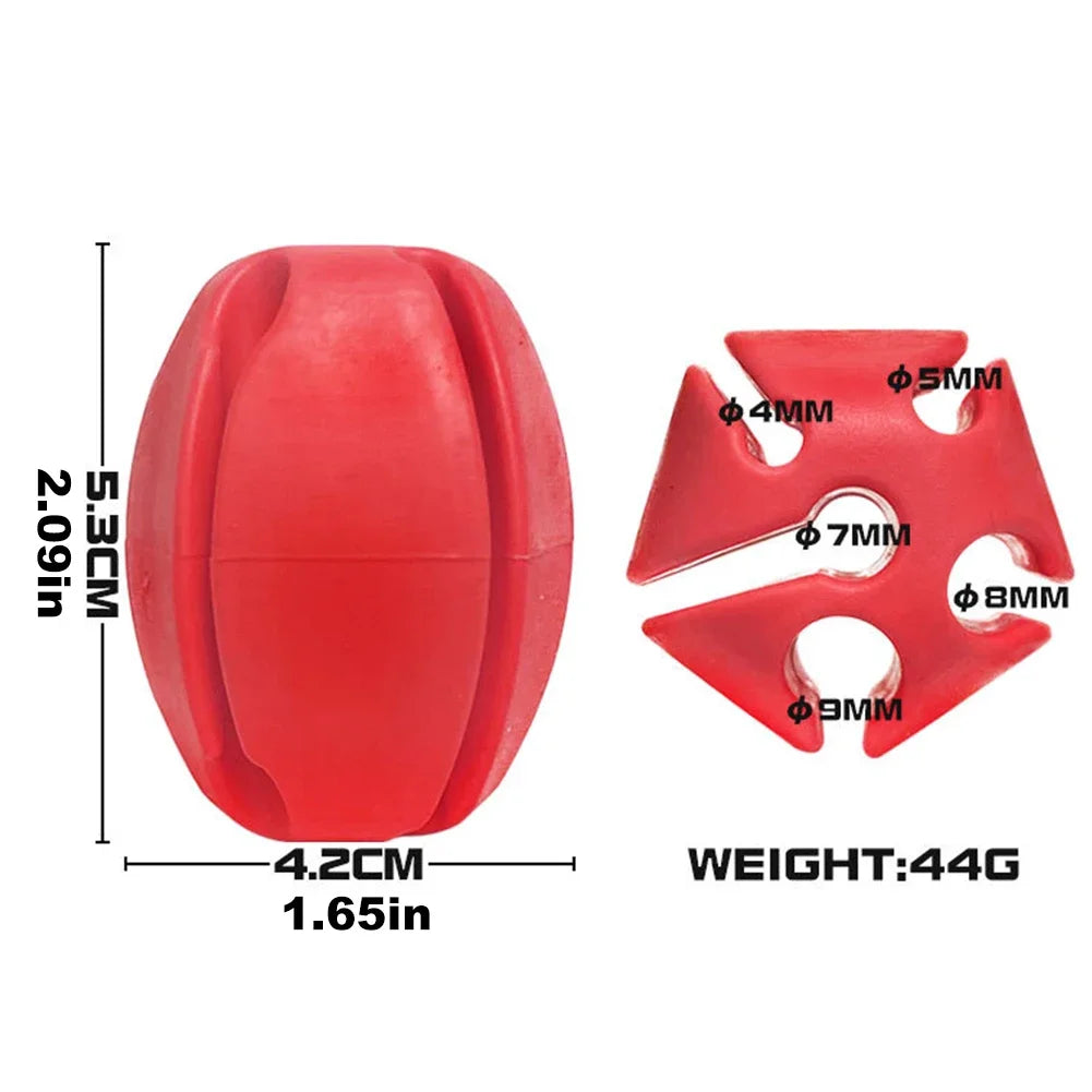 3pcs Silicone Fishing Rod Holder Ball Straps 5 Hole Lightweight Fishing Tackle Ties