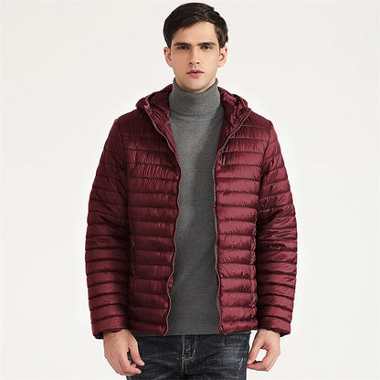 Lightweight Puffer Down Jackets for Men, Warm Parka, Windproof Coat, Casual Outerwear, Autumn and Winter Fashion Jacket