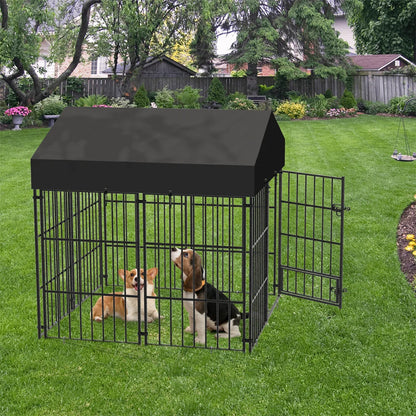 Heavy Duty Large Dog Kennel  Welded Metal Playpen  with Roof