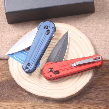 Portable Folding Knife with Shaft Lock D2 Steel Blade Aluminum Handle. Camping Tactics  Hunting Gift