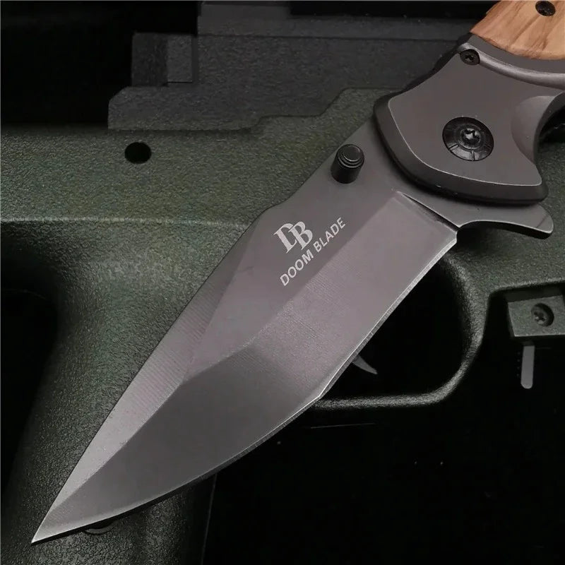 Pocket Knife] 200MM (8') 58HRC Folding Knife 7CR13MOV Blade Camping Fishing Fruit