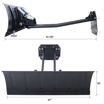 Snow Plow Kit, Steel Push Snow Blade With 5 Adjustable Angles For Pickup Trucks UTV ATV Transportation Vehicles