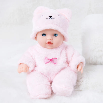 New 8 Inch Cuddly Plush Baby Doll Two-piece Set Pink and Blue  Baby Doll  Girl Christmas Gifts