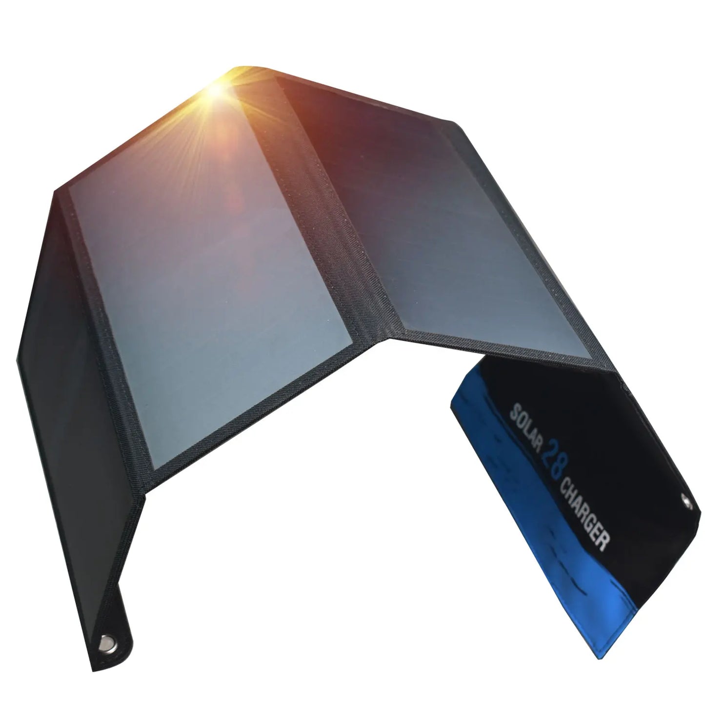 28W Folding Solar Panel 2 USB Ports Portable  Panel Phone Charger with SunPower Solar Cell for Camping Hiking