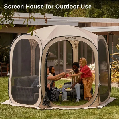 Pop-Up, Portable Screen Room Canopy 10 x 10 FT with Carry Bag for Patio, Backyard
