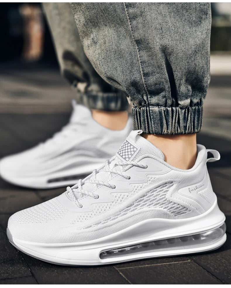 Men's air running shoes, tennis walking shoes, breathable and non slip running shoes