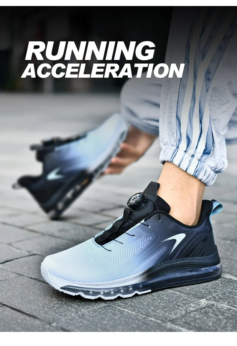 Men's shock-absorbing sports shoes, men's anti slip walking shoes, lightweight and breathable running shoes, sports and fitness