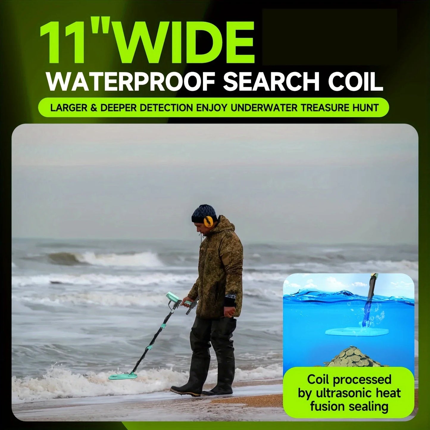 Outdoors Metal Detector Professional Underground Gold Detectors Pinpointer Detecting Jewelry Treasure Hunter High Sensitivity