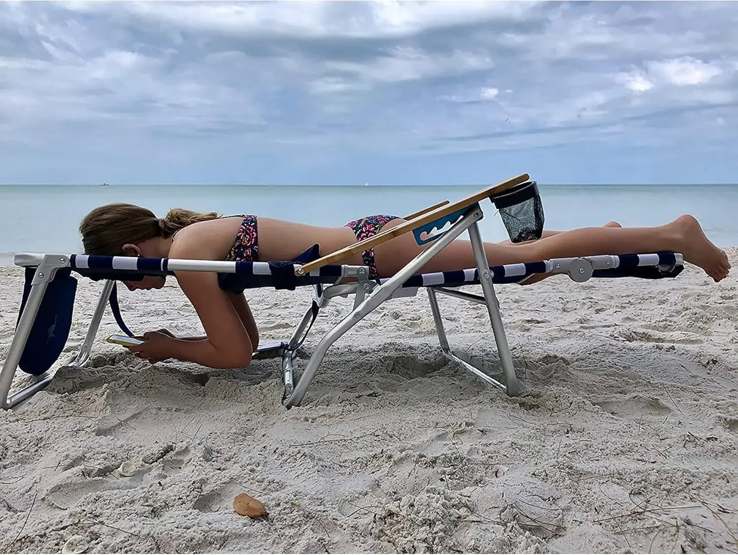 3N1 Lightweight Lawn Beach Reclining Lounge Chair with Footrest,