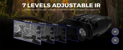 Digital Night Vision Binoculars 1080P Full HD Infrared Hunting Camera 300M 5X Optical For Total Darkness Surveillance