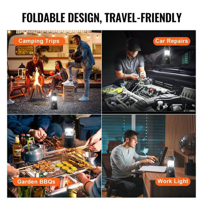 Portable Rechargeable LED Camping Lanterns Battery Bank Set of 4 Outdoor Lights