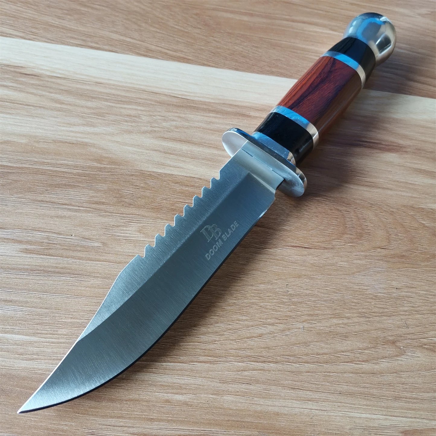 Stainless Steel Fixed Blade - Outdoor Survival & Camping Tool with Aluminum Handle