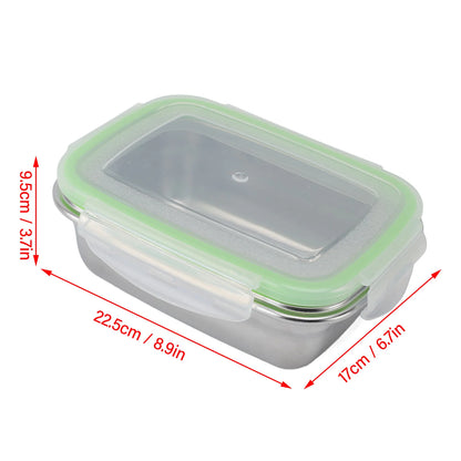 Food Storage Container Multifunctional Space Saving 304 Stainless Steel Food Storage Box Easy To Clean for Camping for Kitchen