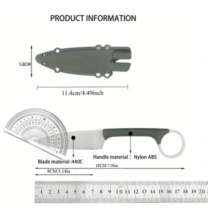 Straight Knife Nylon Handle Blade Sharp Cutting Multi-functional Camping Tool