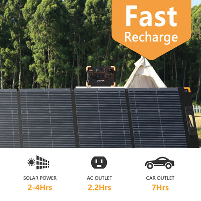 Portable Power Station 614Wh Solar Generator with AC Outlets Battery Backup for Outdoor Camping