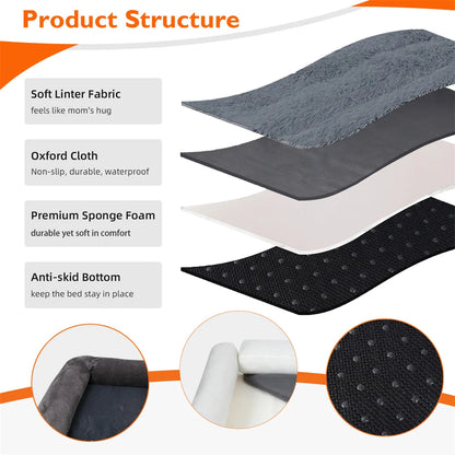 XXXL Large Calming Dog Bed Orthopedic Memory Foam Waterproof Removable Cover
