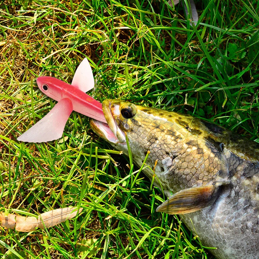1-10PCS Fishing Lure Bait Soft Bait Tuna Lures Pink Trolling Bird Shaped Teaser For Fishing Tackle