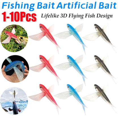 1-10PCS Fishing Lure Bait Soft Bait Tuna Lures Pink Trolling Bird Shaped Teaser For Fishing Tackle