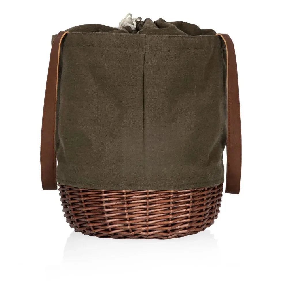 Picnic Multi Canvas and Wicker Basket Tote