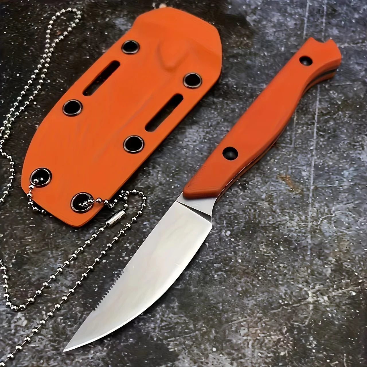 Portable Small Straight Knife Steel Blade Nylon Fiber Handle Outdoor Camping Survival Hunting Knife