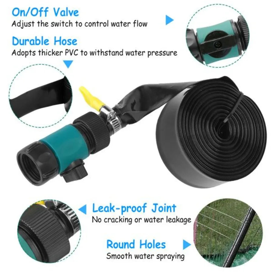 Trampoline Sprinkler  for Outdoor Water Game Toys for Backyard Boys Girls Summer Fun 39ft