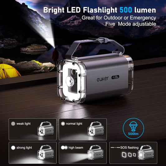 Power Bank 100W Portable Charger 4 Ports with LED Lights