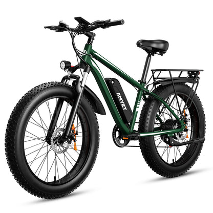 Electric Bike for Adults 1000W 48V 15AH 26" Fat Tire Mountain 31mph Dual Shock Absorber