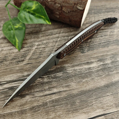 Small Straight 2.44 "double Color G10 Handle for Outdoor Camping Survival, Fishing, Rock Climbing, Tactical Hunting Knife