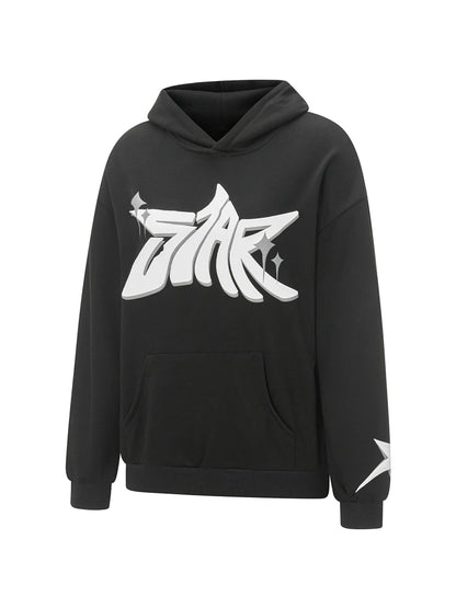 Women Vintage Sweatshirt Grunge Star Print Loose Fit Hooded Tops Autumn Long Sleeve Oversized Shirt