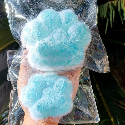 Jelly Glitter Cat Paw Stress Relief Decompression Toy Slow Rebound Pinch New Fidget Toy For Kids Adult Christmas Gifts