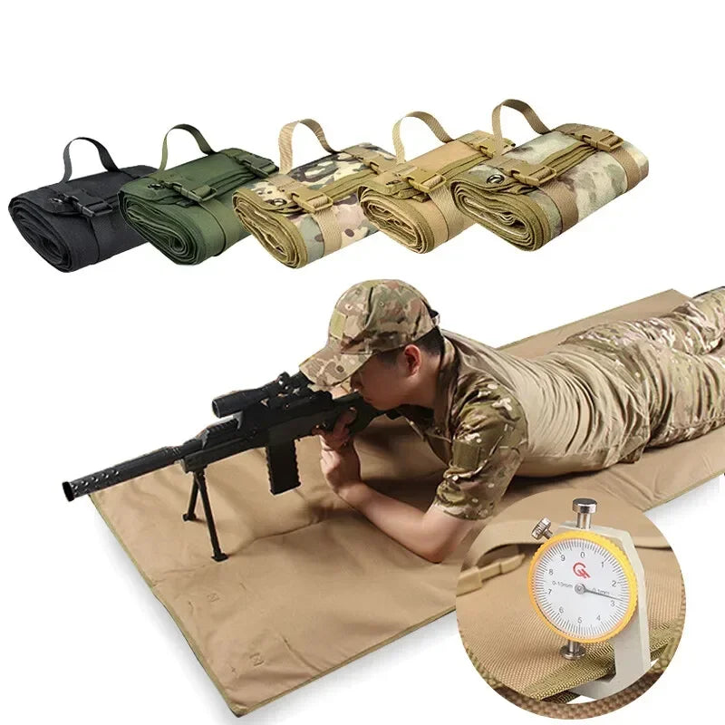Waterproof Thin Mat Non-Slip Durable Hunting Mats for Shooters Tactical Roll Up Padded  Nylon Mat