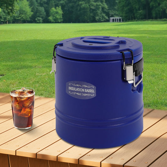 15L Insulated Food Storage Bucket - Hot & Cold Thermal Container - Leak-Proof with 3 Locking Buckles