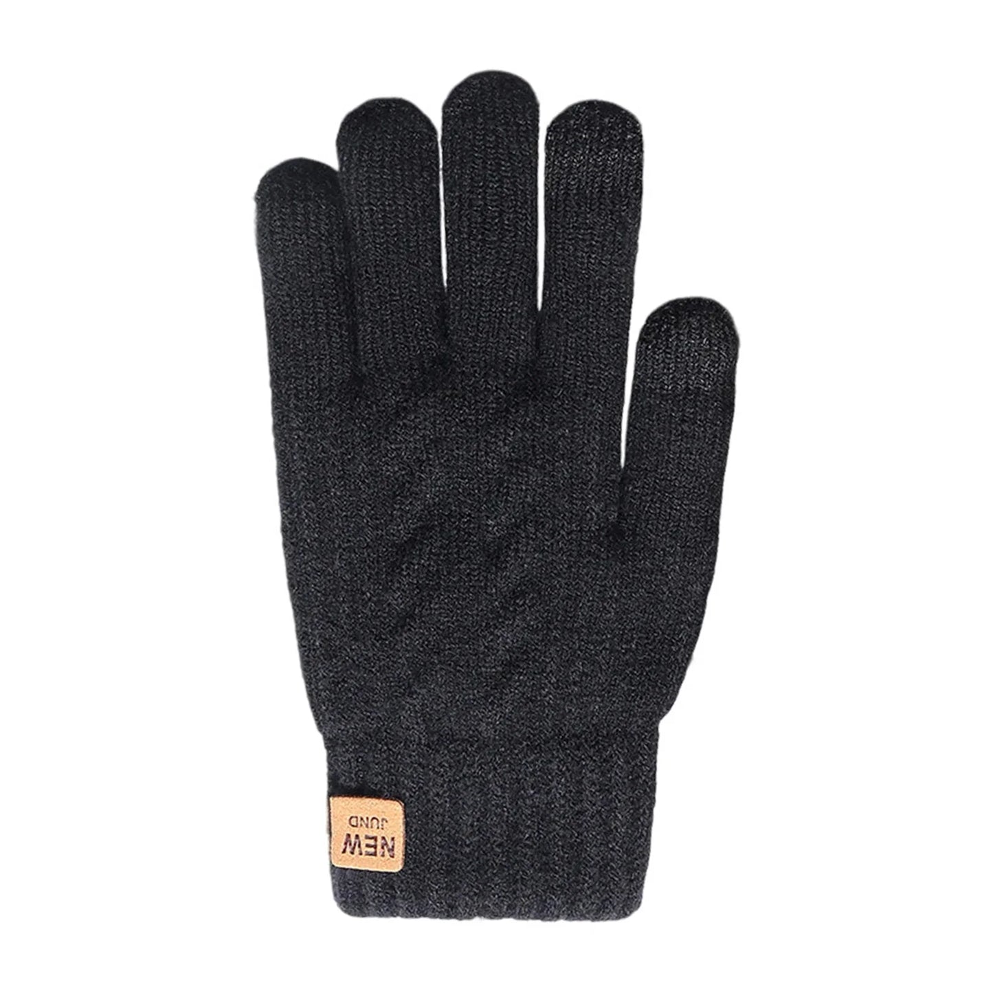 Men's Winter Touchscreen Gloves Solid Color Warm Thick Plush Riding Gloves for Cycling Running Driving Hiking MIAO-US