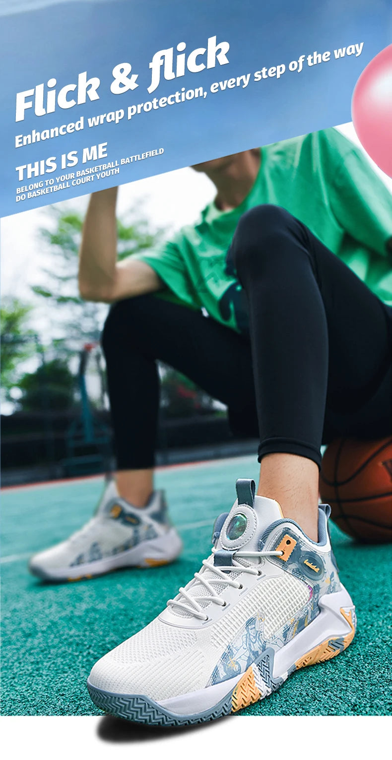 Men's basketball shoes walking and running shoes breathable and comfortable men's sports shoes trendy and fashionable basketball