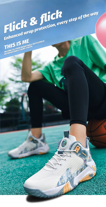 Men's basketball shoes walking and running shoes breathable and comfortable men's sports shoes trendy and fashionable basketball