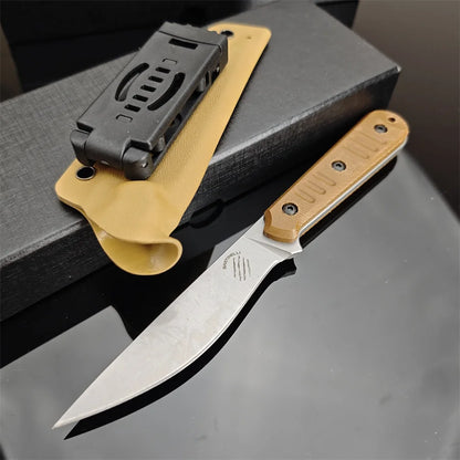 Fixed Blade Knife Steel  Hunting Outdoor Survival with Sheath